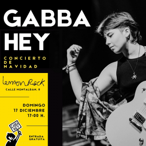 Cartel del concierto de Navidad de la escuela Gabba Hey.