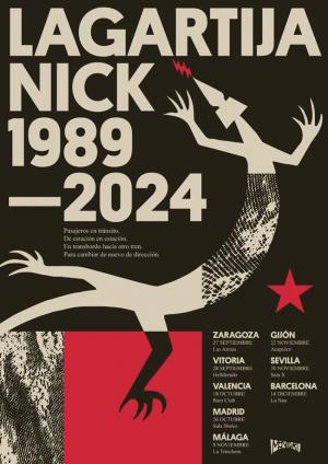 Cartel de la gira 35 aniversario de Lagartija Nick.