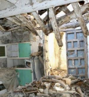 Imagen de un hundimiento en el interior del inmueble. 