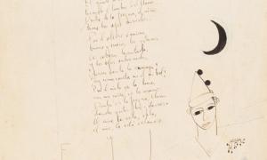 Detalle del manuscrito de Lorca subastado en París.