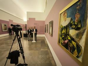 Presentación de la muestra sobre el pintor Manuel Maldonado en el Museo de Bellas Artes de Granada.
