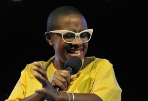 Cécile McLorin Salvant, en plena actuación.