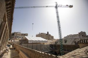 El edificio en obras.