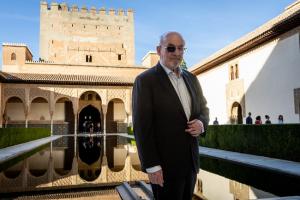 Salman Rushdie, este viernes en la Alhambra. 