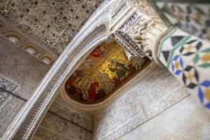 Espectacular imagen de la sala con sus pinturas, tras la restauración.