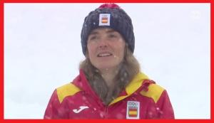 Ana Alonso, emocionada, en el podio.