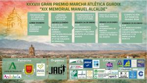 Cartel con el programa del evento. 
