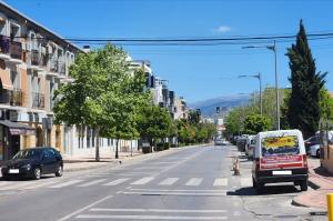 Parte del tramo por el que discurrirá la ampliación del Metro en Armilla. 