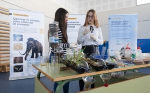 Inauguración de la muestra en el museo científico. 