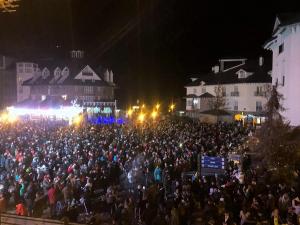 Celebración en la Plaza de Andalucía de la estación de esquí.