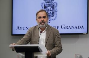 Jacobo Calvo, en rueda de prensa. 