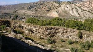 Vista de la Acequia del Toril, de hasta 15 metros de altura. 