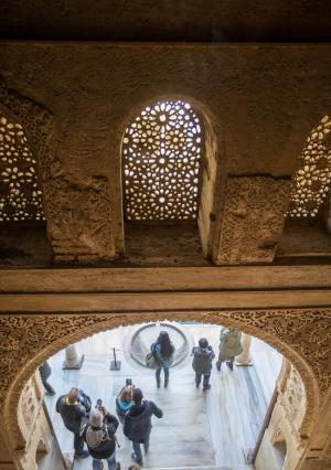 Detalle de la Alhambra durante la visita. 