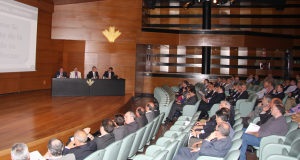 Imagen de la Asamblea General de Caja Rural de Granada celebrada hoy