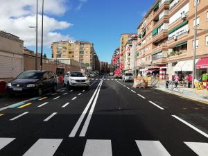 Calle Palencia, con las obras prácticamente finalizadas.