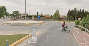 Punto donde termina el actual carril bici y de donde partirá el nuevo hacia Alhendín. 