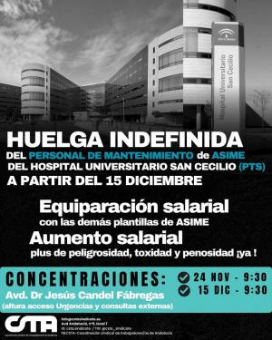 Cartel de las movilizaciones convocadas. 