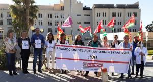 Concentración de CCOO ante el hospital de Motril.