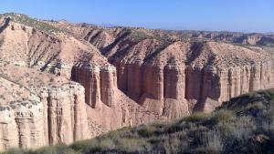 Paisaje característico del desierto de los Coloraos de Gorafe. 