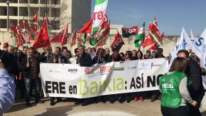 Protesta junto a la sede del Cubo. 