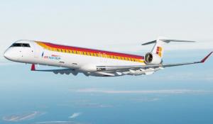 Reactor CRJ de la filial de Iberia Air Nostrum.