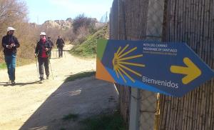 Señal indicativa del Camino Mozárabe de Santiago en el recorrido entre Purullena y Marchal.