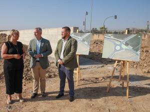 Visita a las obras de la glorieta. 