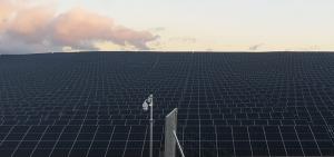 Megaplanta de Iberdrola en construcción en Cacín, la mayor de las autorizadas hasta ahora en la provincia.