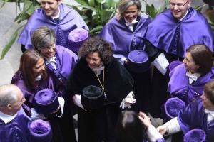 La rectora, en la inauguración del pasado curso académico.