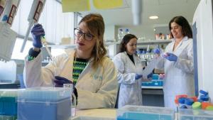 Investigadoras del Centro de Investigación y Desarrollo del Alimento Funcional (CIDAF) en el laboratorio.
