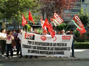 Imagen de la concentración de este martes.