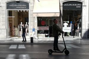 Imagen de un comercio del centro, en liquidación por cierre, tomada a principios de marzo, antes del estado de alarma.