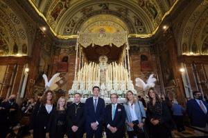 Juan Marín, en su visita a la Macarena esta Semana Santa.