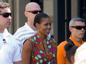 Michelle Obama, durante su visita a Granada.