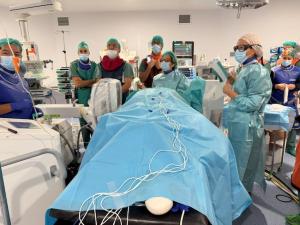 Un momento de la formación en el Virgen de las Nieves.