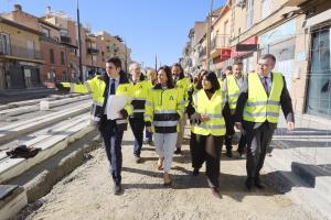 Visita a los trabajos en la Avenida de Poniente de Armilla.