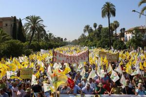 Manifestación este martes en Sevilla.