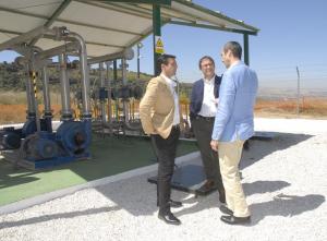 Visita del alcalde a la planta de biogás. 