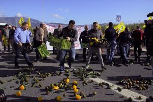 En la protesta han participado representantes de COAG Granada, Málaga y Almería.