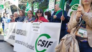 Protesta de CSIF en Granada. 