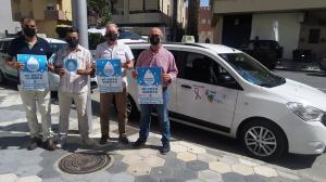 Taxistas de Almuñécar en apoyo a la campaña por Rules.