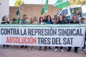 Una de las protestas por el juicio a los sindicalistas. 