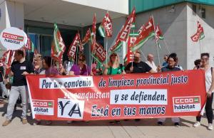 Concentración llevada a cabo este martes en el PTS. 