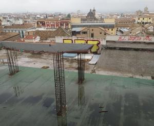 Cubierta del aparcamiento, donde había previstas viviendas encima. 