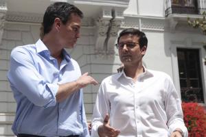 Pedro Sánchez con Paco Cuenca. 