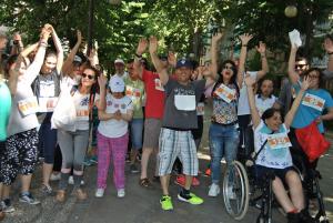 Participantes en la jornada de deporte inclusivo.