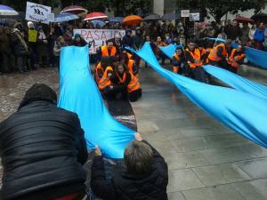 Acto para reivindicar la acogida de personas refugiadas.