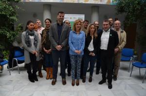 Candidatos de Adelante Andalucía, en la presentación del programa medioambiental.