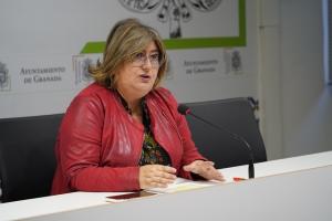Ana Muñoz en rueda de prensa.