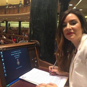 Ana Terrón en el Congreso de los Diputados.